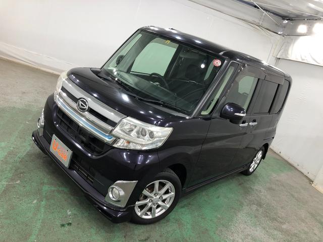 タントカスタムＸ　ＳＡ　車検整備付／走行５２０７１キロ／ナビ１年保証距離無制限　走行５２０７１キロ　オートライト　ＬＥＤヘッドランプ　アイドリングストップ　ベンチシート　ナビ　助手席エアバック　純正マット　片側電動スライドドア　取扱説明書（埼玉県）の中古車