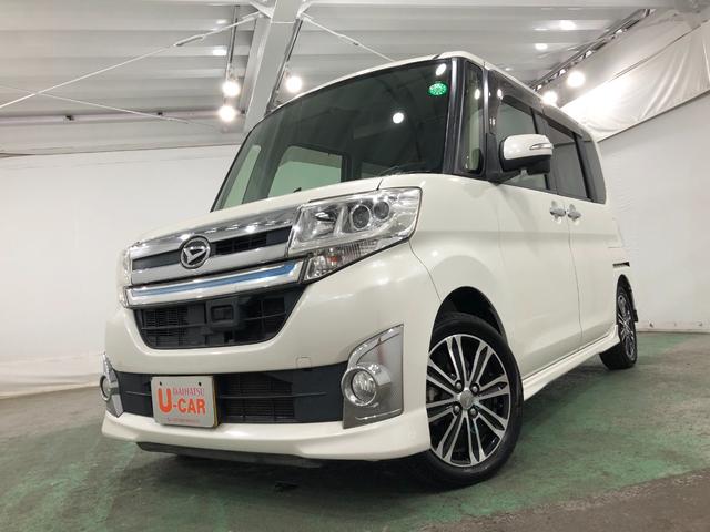タントカスタムＲＳ　スマートセレクションＳＡ　純正ナビ／後席モニタ一年保証・走行距離無制限　走行距離９７０４３キロ　フルセグナビ　ブルートゥース　ＵＳＢ　バックカメラ　ＤＶＤ再生　オートライト　ＬＥＤヘッドライト　ベンチシート　両側電動スライドドア（東京都）の中古車