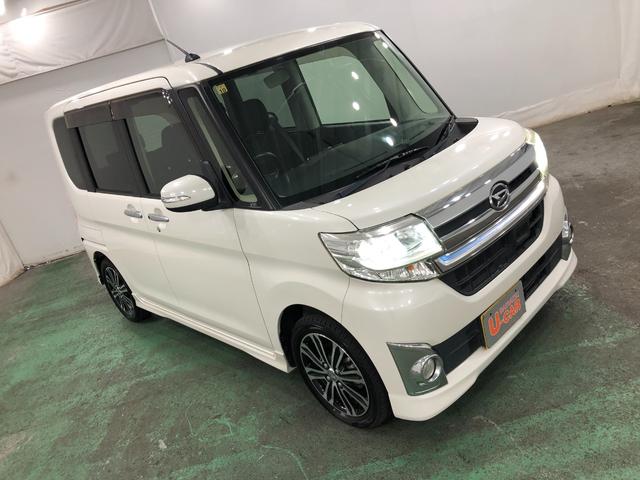 タントカスタムＲＳ　スマートセレクションＳＡ　純正ナビ／後席モニタ一年保証・走行距離無制限　走行距離９７０４３キロ　フルセグナビ　ブルートゥース　ＵＳＢ　バックカメラ　ＤＶＤ再生　オートライト　ＬＥＤヘッドライト　ベンチシート　両側電動スライドドア（東京都）の中古車