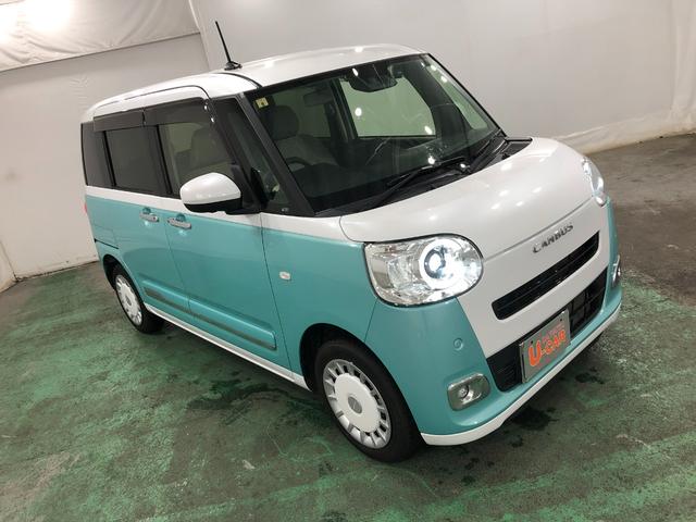 ムーヴキャンバスストライプスＧ　車検整備付／走行距離３０７０４キロ／純正ナビ１年保証距離無制限　走行距離３０７０４キロ　車検整備付　純正フルセグナビ　パノラマモニター　ドラレコ　サイドエアバッグ　ＬＥＤヘッドランプ　アイドリングストップ　シートヒーター　両側電動スライドドア（埼玉県）の中古車
