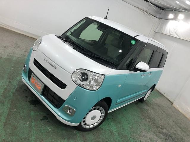 ムーヴキャンバスストライプスＧ　車検整備付／走行距離３０７０４キロ／純正ナビ１年保証距離無制限　走行距離３０７０４キロ　車検整備付　純正フルセグナビ　パノラマモニター　ドラレコ　サイドエアバッグ　ＬＥＤヘッドランプ　アイドリングストップ　シートヒーター　両側電動スライドドア（埼玉県）の中古車