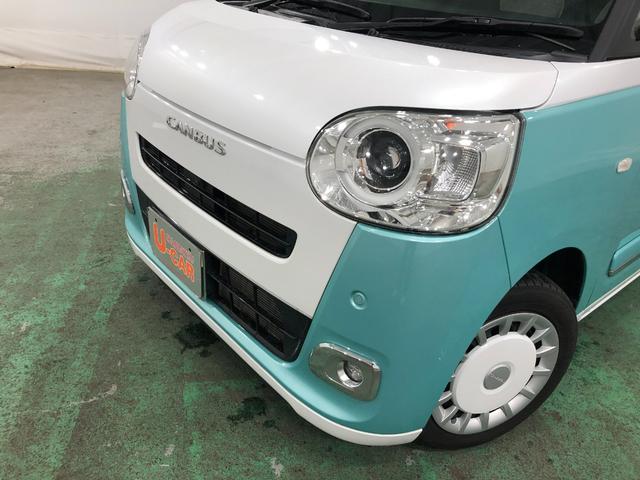 ムーヴキャンバスストライプスＧ　車検整備付／走行距離３０７０４キロ／純正ナビ１年保証距離無制限　走行距離３０７０４キロ　車検整備付　純正フルセグナビ　パノラマモニター　ドラレコ　サイドエアバッグ　ＬＥＤヘッドランプ　アイドリングストップ　シートヒーター　両側電動スライドドア（埼玉県）の中古車
