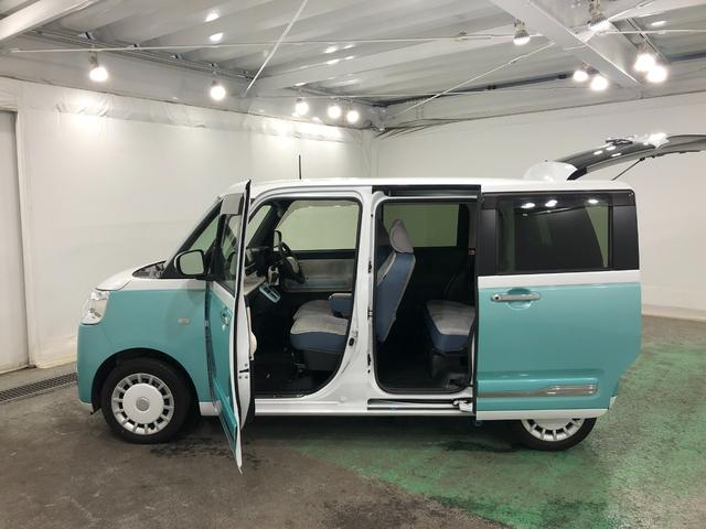ムーヴキャンバスストライプスＧ　車検整備付／走行距離３０７０４キロ／純正ナビ１年保証距離無制限　走行距離３０７０４キロ　車検整備付　純正フルセグナビ　パノラマモニター　ドラレコ　サイドエアバッグ　ＬＥＤヘッドランプ　アイドリングストップ　シートヒーター　両側電動スライドドア（埼玉県）の中古車