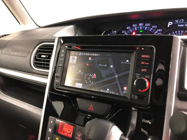 タントカスタムＲＳ　スマートセレクションＳＮ　ナビ／バックカメラ１年保証距離無制限　走行距離５５３２７キロ　ワンセグナビ　バックカメラ　ＤＶＤ再生　純正マット　助手席エアバッグ　ＬＥＤヘッドランプ　アイドリングストップ　両側電動スライドドア　プッシュボタンスタート（埼玉県）の中古車