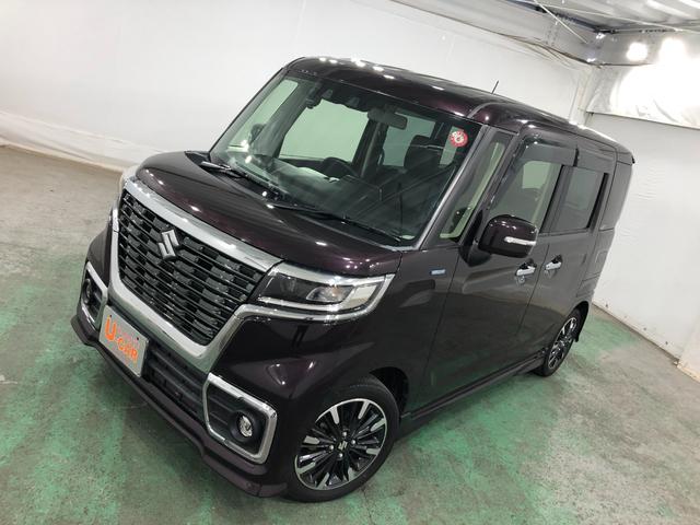 スペーシアカスタムハイブリッドＸＳターボ　雹害／走行距離４２１７７キロ／ナビ１年保証距離無制限　走行距離４２１７７キロ　フルセグナビ　バックカメラ　ブルートゥース　ドラレコ　純正マット　サイドエアバッグ　ＬＥＤヘッドランプ　アイドリングストップ　シートヒーター　キーフリー（埼玉県）の中古車