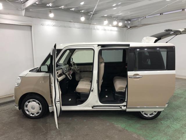 ムーヴキャンバスＸメイクアップリミテッド　ＳＡIII　雹害車　車検整備付一年保証・走行距離無制限　走行距離４３０６９キロ　純正ナビ　パノラマモニター　ＥＴＣ　オートライト　ＬＥＤヘッドライト　左右パワースライドドア（埼玉県）の中古車