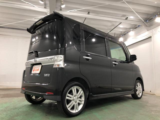 タントカスタムＲＳ　修復歴／車検整備付／走行７６９２３キロ／マット１年保証距離無制限　走行距離７６９２３キロ　車検整備付　バックドアスポイラー　純正カーペットマット　助手席エアバッグ　ＨＩＤヘッドランプ　アイドリングストップ　片側電動スライドドア（埼玉県）の中古車