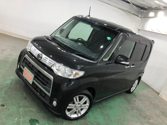 タントカスタムＲＳ　修復歴／車検整備付／走行７６９２３キロ／マット１年保証距離無制限　走行距離７６９２３キロ　車検整備付　バックドアスポイラー　純正カーペットマット　助手席エアバッグ　ＨＩＤヘッドランプ　アイドリングストップ　片側電動スライドドア（埼玉県）の中古車