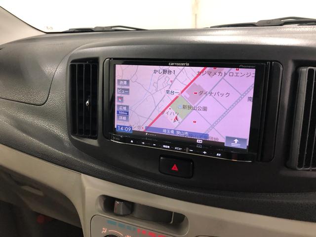 ミライースＸ　走行８９６６９キロ／車検整備付／ワンセグナビ一年保証・走行距離無制限　走行８９６６９キロ　助手席エアバック　純正カーペットマット　ワンセグナビ　アイドリングストップ　キーレス（埼玉県）の中古車