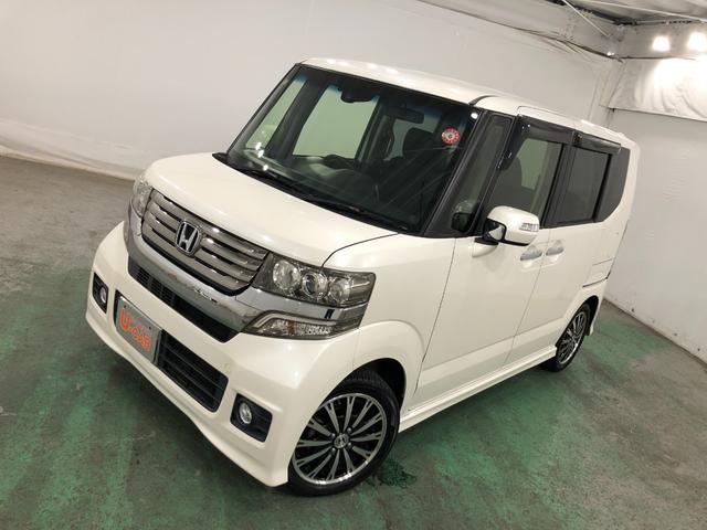 Ｎ−ＢＯＸカスタムＧターボＳＳパッケージ　走行３６６８０キロ／ナビ／後席モニタ一年保証・走行距離無制限　走行３６６８０キロ　ワンセグナビ　ブルートゥース　バックカメラ　ＤＶＤ　後席モニター　サイドエアバック　ＨＩＤヘッドライト　ベンチシート　両側電動スライドドア（埼玉県）の中古車