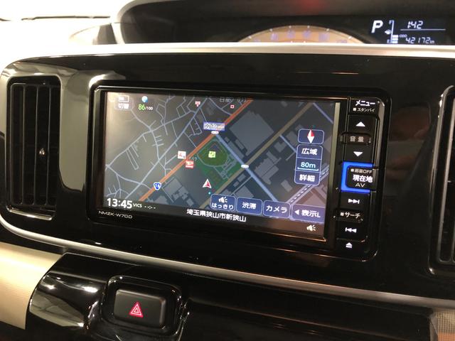 ムーヴキャンバスＸブラックインテリアリミテッド　ＳＡIII　車検整備付／ナビ１年保証距離無制限　走行距離４２１７２キロ　純正フルセグナビ　パノラマモニター　ブルートゥース　純正マット　サイドエアバッグ　オートライト　両側電動スライドドア　オート格納式ドアミラー　キーフリー（埼玉県）の中古車