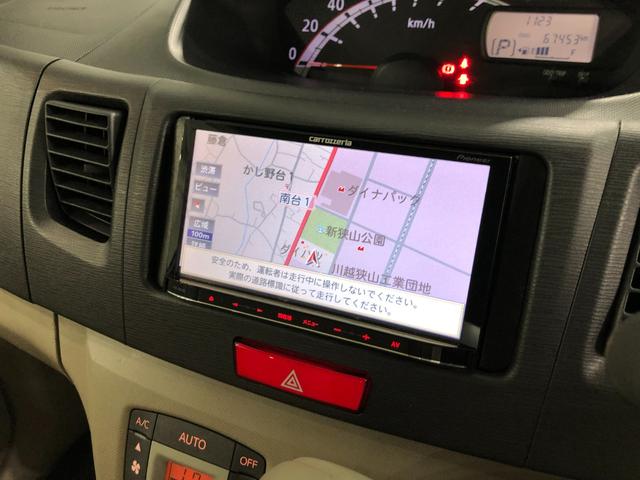 ムーヴＬ　車検整備付／走行６７４５３キロ／ワンセグナビ／純正マット１年保証距離無制限　走行距離６７４５３キロ　ワンセグナビ　純正マット　助手席エアバッグ　アイドリングストップ　電動格納式ドアミラー（埼玉県）の中古車