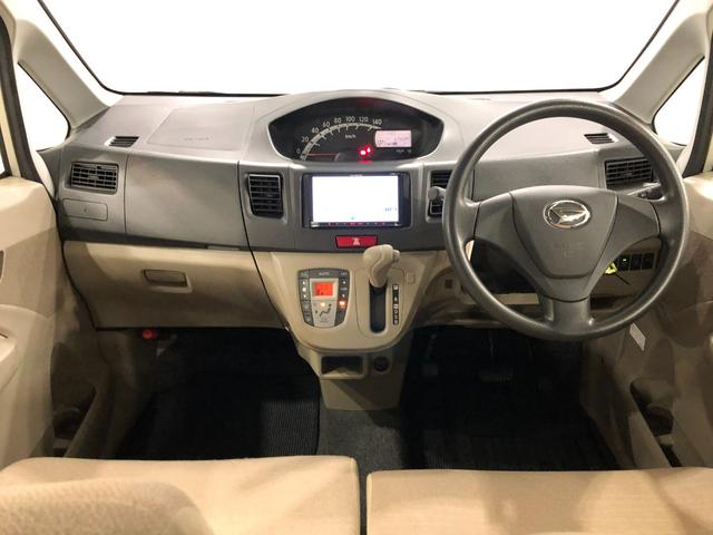 ムーヴＬ　車検整備付／走行６７４５３キロ／ワンセグナビ／純正マット１年保証距離無制限　走行距離６７４５３キロ　ワンセグナビ　純正マット　助手席エアバッグ　アイドリングストップ　電動格納式ドアミラー（埼玉県）の中古車