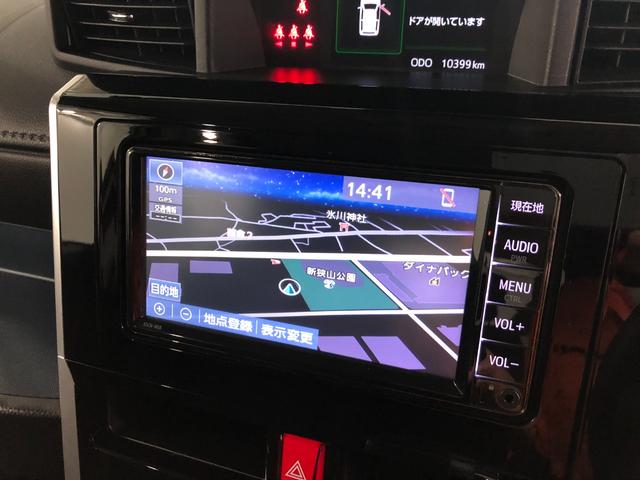 ルーミーカスタムG 走行10399キロ/ナビ/バックカメラ/ETC一年保証・走行距離無制限 走行10399キロ ワンセグナビ ブルートゥース バックカメラ ETC クリアランスソナー オートライト LEDヘッドライト 両側電動スライドドア(埼玉県)の中古車