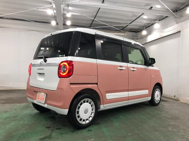 ムーヴキャンバスストライプスGターボ 走行16255キロ/純正ナビ/ドラレコ1年保証距離無制限 走行距離16255キロ 純正フルセグナビ パノラマモニター ドラレコ 純正マット サイドエアバッグ LEDヘッドランプ アイドリングストップ シートヒーター 両側電動スライドドア(東京都)の中古車