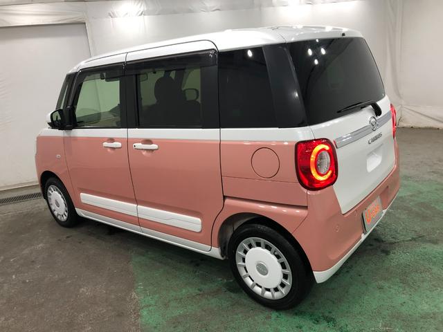 ムーヴキャンバスストライプスGターボ 走行16255キロ/純正ナビ/ドラレコ1年保証距離無制限 走行距離16255キロ 純正フルセグナビ パノラマモニター ドラレコ 純正マット サイドエアバッグ LEDヘッドランプ アイドリングストップ シートヒーター 両側電動スライドドア(東京都)の中古車