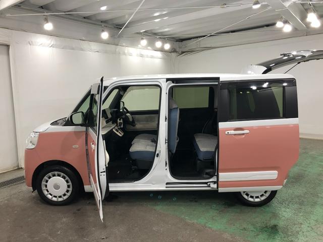 ムーヴキャンバスストライプスGターボ 走行16255キロ/純正ナビ/ドラレコ1年保証距離無制限 走行距離16255キロ 純正フルセグナビ パノラマモニター ドラレコ 純正マット サイドエアバッグ LEDヘッドランプ アイドリングストップ シートヒーター 両側電動スライドドア(東京都)の中古車