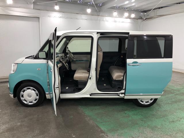 ムーヴキャンバスGメイクアップSA2 車検整備付 大画面ナビ 両側パワスラ一年保証・走行距離無制限 走行104614キロ 8型フルセグナビ DVD BTオーディオ 全周囲カメラ サイドエアバック オートライト LEDヘッドライト ベンチシート 両側電動スライドドア(埼玉県)の中古車