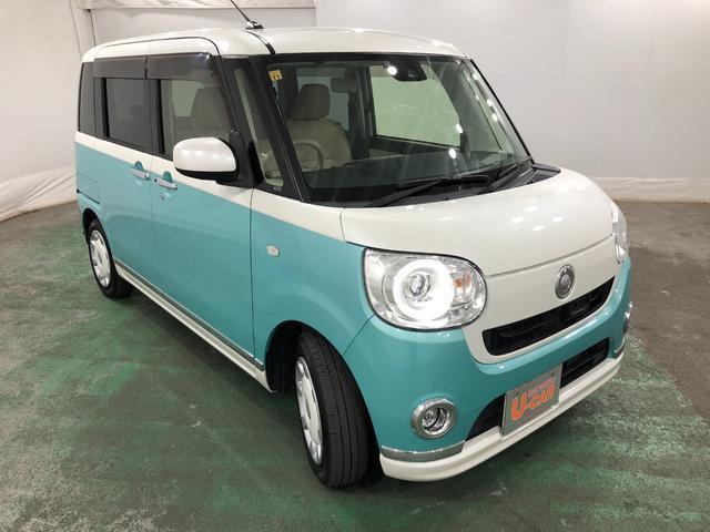 ムーヴキャンバスGメイクアップSA2 車検整備付 大画面ナビ 両側パワスラ一年保証・走行距離無制限 走行104614キロ 8型フルセグナビ DVD BTオーディオ 全周囲カメラ サイドエアバック オートライト LEDヘッドライト ベンチシート 両側電動スライドドア(埼玉県)の中古車