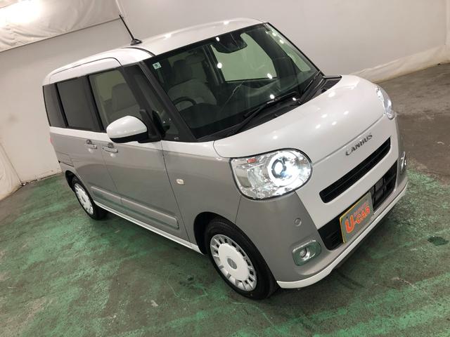 ムーヴキャンバスストライプスGターボ 走行9950キロ/新品ナビ/ドラレコ1年保証距離無制限 走行距離9950キロ フルセグナビ バックカメラ ドラレコ 純正マット サイドエアバッグ LEDヘッドランプ アイドリングストップ シートヒーター 両側電動スライドドア キーフリー(埼玉県)の中古車