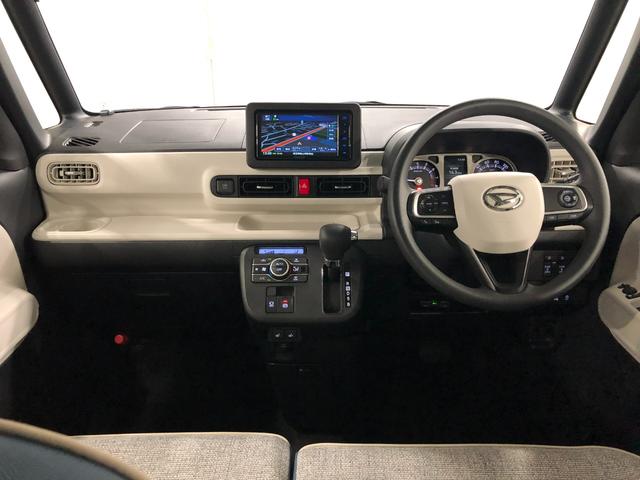 ムーヴキャンバスストライプスGターボ 走行9950キロ/新品ナビ/ドラレコ1年保証距離無制限 走行距離9950キロ フルセグナビ バックカメラ ドラレコ 純正マット サイドエアバッグ LEDヘッドランプ アイドリングストップ シートヒーター 両側電動スライドドア キーフリー(埼玉県)の中古車