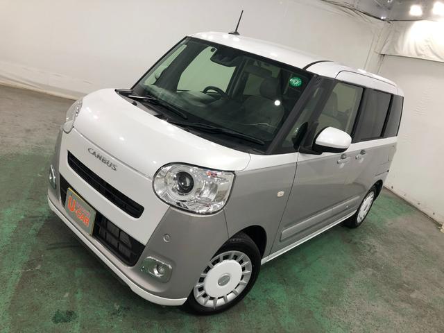 ムーヴキャンバスストライプスGターボ 走行9950キロ/新品ナビ/ドラレコ1年保証距離無制限 走行距離9950キロ フルセグナビ バックカメラ ドラレコ 純正マット サイドエアバッグ LEDヘッドランプ アイドリングストップ シートヒーター 両側電動スライドドア キーフリー(埼玉県)の中古車