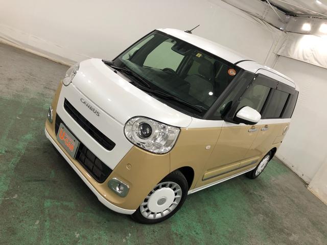 ムーヴキャンバスストライプスGターボ 走行18648キロ/ナビ/ドラレコ一年保証・走行距離無制限 18648キロ フルセグナビ 全周囲カメラ ドラレコ ブルートゥース クリアランスソナー 両側電動スライドドア シートヒーター LEDヘッドライト(埼玉県)の中古車