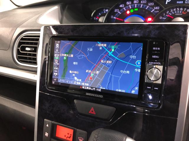 タントカスタムＲＳ　トップエディションＶＳ　ＳＡIII一年保証・走行距離無制限　走行１０６２９２キロ　タイヤ４本交換　フルセグナビ　ブルートゥース　全周囲カメラ　ドラレコ　オートライト　ＬＥＤヘッドランプ　シートヒーター　両側スライドドア（埼玉県）の中古車