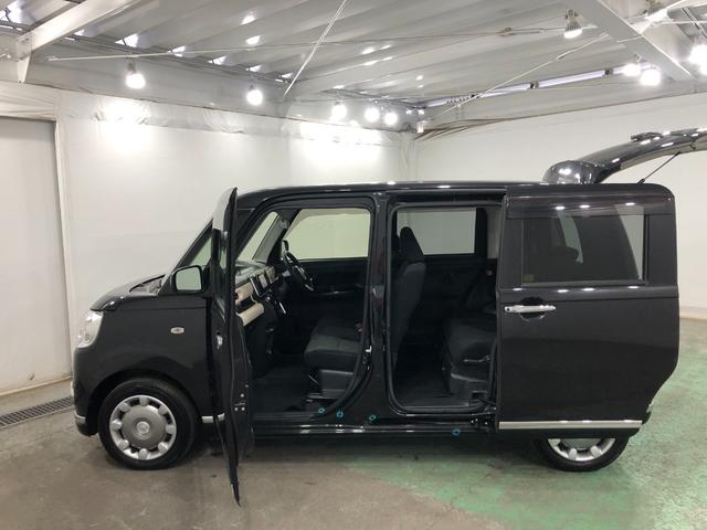 ムーヴキャンバスGブラックインテリアリミテッド SA3 走行77214キロ一年保証・走行距離無制限走行77214キロ 走行77214キロ 車検整備付 フルセグナビ 全周囲カメラ ドラレコ クリアランスソナー LEDヘッドライト 両側電動スライドドア シートヒーター(埼玉県)の中古車