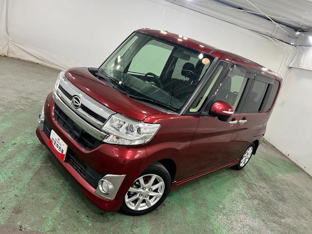 タントカスタムＸ　ＳＡ　走行８０７８０キロ／ナビ／オートライト一年保証・走行距離無制限走行８０７８０キロ　助手席エアバック　純正カーペットマット　フルセグナビ　ブルートゥース　オートライト　ＬＥＤヘッドライト　片側電動スライドドア（埼玉県）の中古車