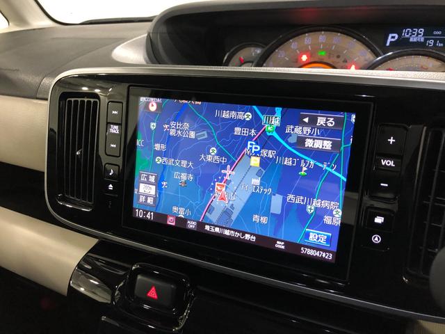 ムーヴキャンバスＧブラックインテリアＶＳ　ＳＡIII　ナビ　ドラレコ　ＥＴＣ一年保証・走行距離無制限走行５３３２７キロ　車検整備付　フルセグナビ　ブルートゥース　全周囲カメラ　ドラレコ　ＥＴＣ　オートライト　ＬＥＤヘッドライト　両側電動スライドドア（埼玉県）の中古車