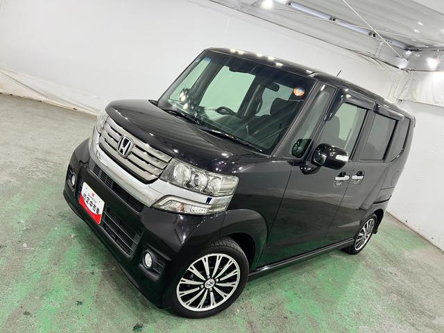 Ｎ−ＢＯＸカスタムＧ・ターボＡパッケージ　走行５８１５８キロ／両側電動スライド一年保証・走行距離無制限走行５８１５８キロ　助手席エアバック　ＥＴＣ　純正カーペットマット　サイドエアバック　オートライト　ＨＩＤ　両側電動スライドドア（東京都）の中古車