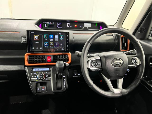 タントファンクロスターボ 走行13795キロ/車検整備付一年保証・走行距離無制限走行13795キロ 車検整備付 ディスプレイオーディオ 全周囲カメラ クリアランスソナー オートライト LEDヘッドライト ベンチシート シートヒーター 両側電動スライドドア(埼玉県)の中古車