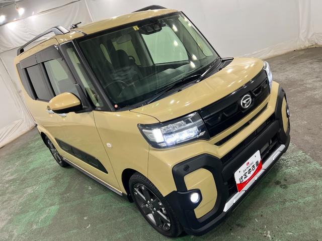 タントファンクロスターボ 走行13795キロ/車検整備付一年保証・走行距離無制限走行13795キロ 車検整備付 ディスプレイオーディオ 全周囲カメラ クリアランスソナー オートライト LEDヘッドライト ベンチシート シートヒーター 両側電動スライドドア(埼玉県)の中古車