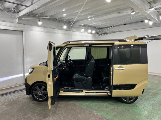 タントファンクロスターボ 走行13795キロ/車検整備付一年保証・走行距離無制限走行13795キロ 車検整備付 ディスプレイオーディオ 全周囲カメラ クリアランスソナー オートライト LEDヘッドライト ベンチシート シートヒーター 両側電動スライドドア(埼玉県)の中古車