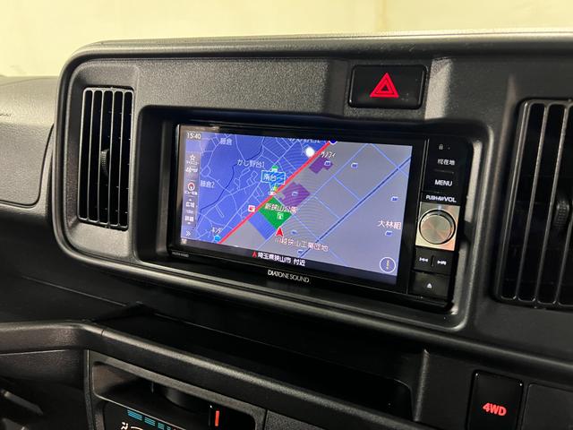 ハイゼットカーゴデラックスSAIII 走行91006キロ/4WD/ナビ一年保証・走行距離無制限走行91006キロ 4WD フルセグナビ ブルートゥース バックカメラ ドラレコ オートライト LEDヘッドライト(埼玉県)の中古車
