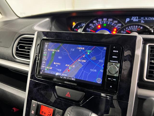 タントカスタムＲＳ　トップエディションリミテッドＳＡIII　ターボ一年保証・走行距離無制限走行４１７４４キロ　フルセグナビ　ブルートゥース　全周囲カメラ　ＥＴＣ　オートライト　ＬＥＤヘッドライト　シートヒーター　両側電動スライドドア（埼玉県）の中古車