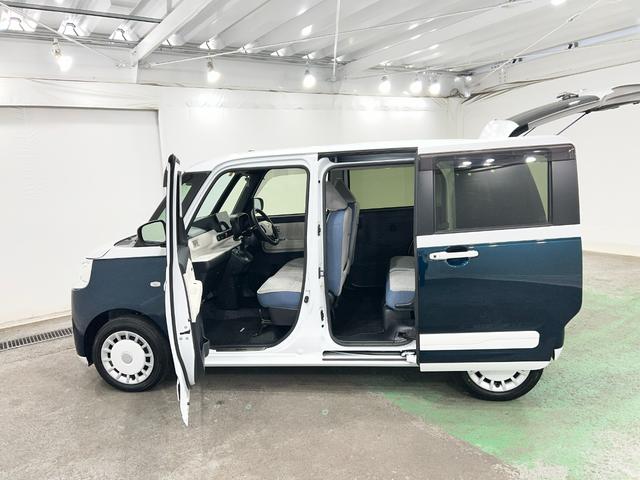 ムーヴキャンバスストライプスＧ　走行１４４２４キロ／ナビ／バックカメラ一年保証・走行距離無制限　フルセグナビ　Ｂｌｕｅｔｏｏｔｈ　バックカメラ　ドラレコ　ＥＴＣ　クリアランスソナー　オートライト　ＬＥＤヘッドライト　シートヒーター　両側電動スライドドア（埼玉県）の中古車