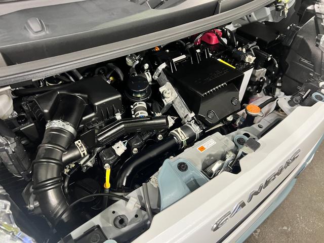 ムーヴキャンバスストライプスＧターボ　走行１１８７６キロ／車検整備付１年保証・走行距離無制限　サイドエアバック　クリアランスソナー　オートマチックハイビーム　オートライト　ＬＥＤヘッドライト　ベンチシート　シートヒーター　両側電動スライドドア（埼玉県）の中古車
