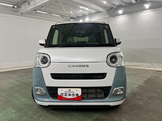 ムーヴキャンバスストライプスＧターボ　走行１１８７６キロ／車検整備付１年保証・走行距離無制限　サイドエアバック　クリアランスソナー　オートマチックハイビーム　オートライト　ＬＥＤヘッドライト　ベンチシート　シートヒーター　両側電動スライドドア（埼玉県）の中古車