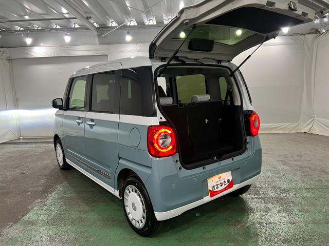 ムーヴキャンバスストライプスＧターボ　走行１１８７６キロ／車検整備付１年保証・走行距離無制限　サイドエアバック　クリアランスソナー　オートマチックハイビーム　オートライト　ＬＥＤヘッドライト　ベンチシート　シートヒーター　両側電動スライドドア（埼玉県）の中古車