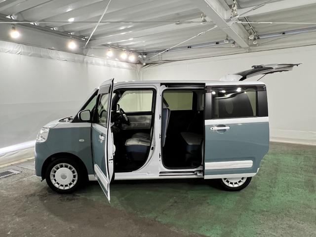 ムーヴキャンバスストライプスGターボ 走行31844キロ/車検整備付/ナビ一年保証・走行距離無制限 フルセグナビ Bluetooth バックカメラ ドラレコ ETC オートライト LEDヘッドライト シートヒーター 両側電動スライドドア(埼玉県)の中古車