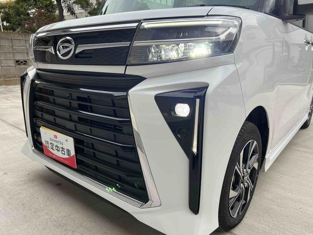 タントカスタムＸバックカメラ　両側電動スライドドア　シートヒーター　電動パーキングブレーキ　ＬＥＤヘッドライト＆フォグランプ　オートライト　上下２段調節式デッキボード　コーナーセンサー　衝突被害軽減ブレーキ（千葉県）の中古車