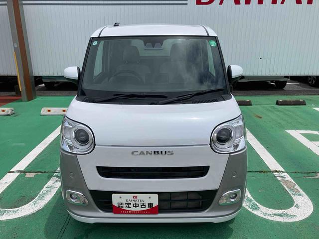 ムーヴキャンバスストライプスＧターボ両側電動スライドドア　衝突回避支援ブレーキ　電動格納ミラー　アダクティブクルーズコントロール　キーフリー　プッシュボタンスタート　コーナーセンサー　電子パーキングブレーキ　運転席・助手席シートヒーター（千葉県）の中古車
