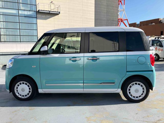 ムーヴキャンバスストライプスＧＬＥＤヘッドライト／両側電動スライドドア／アダプティブクルーズコントロール／コーナーセンサー／衝突回避支援システム／横滑り防止装置／オートライト／オートエアコン／電動格納ミラー／電動パーキングブレーキ（千葉県）の中古車