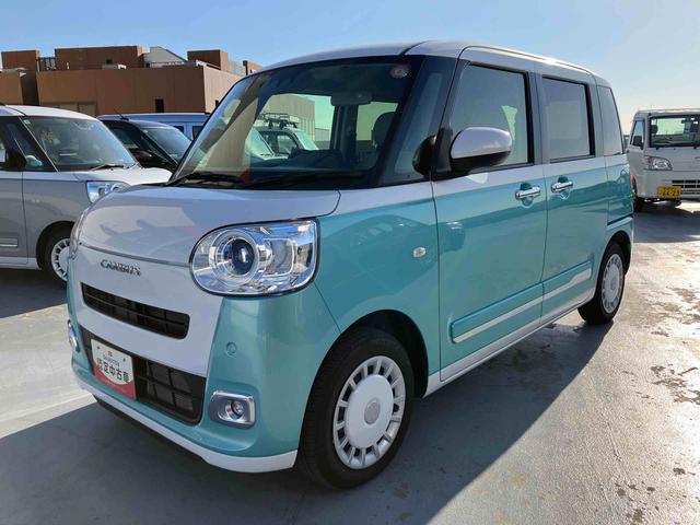 ムーヴキャンバスストライプスＧＬＥＤヘッドライト／両側電動スライドドア／アダプティブクルーズコントロール／コーナーセンサー／衝突回避支援システム／横滑り防止装置／オートライト／オートエアコン／電動格納ミラー／電動パーキングブレーキ（千葉県）の中古車