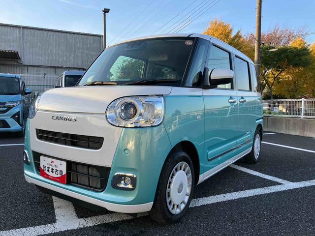 ムーヴキャンバスストライプスＧ衝突回避支援システム　横滑り防止装置　置きラクボックス　ホットカップホルダー　前席シートヒーター　ホールド機能付き電動パーキングブレーキ　助手席シートバックポケット＋ショッピングフック（千葉県）の中古車