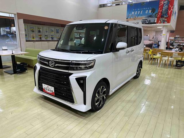 タントカスタムＸバックカメラ　両側電動スライドドア　１４インチアルミ　ＬＥＤヘッド＆フォグランプ　シートヒーター　電動駐車ブレーキ　オートライト　上下２段調節式デッキボード　コーナーセンサー　衝突被害軽減ブレーキ（千葉県）の中古車