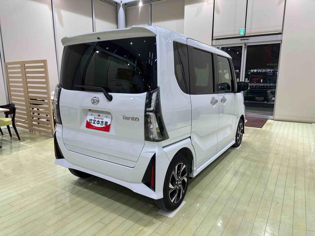 タントカスタムＸバックカメラ　両側電動スライドドア　１４インチアルミ　ＬＥＤヘッド＆フォグランプ　シートヒーター　電動駐車ブレーキ　オートライト　上下２段調節式デッキボード　コーナーセンサー　衝突被害軽減ブレーキ（千葉県）の中古車