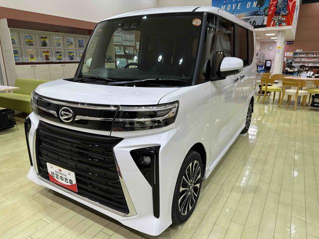 タントカスタムＲＳターボ　バックカメラ　ＬＥＤヘッドライト　オートライト　アダプティブドライビングビーム　衝突被害軽減ブレーキ　コ−ナ−センサー　シートヒーター　両側電動スライドドア　アルミホイール　電動駐車ブレーキ（千葉県）の中古車